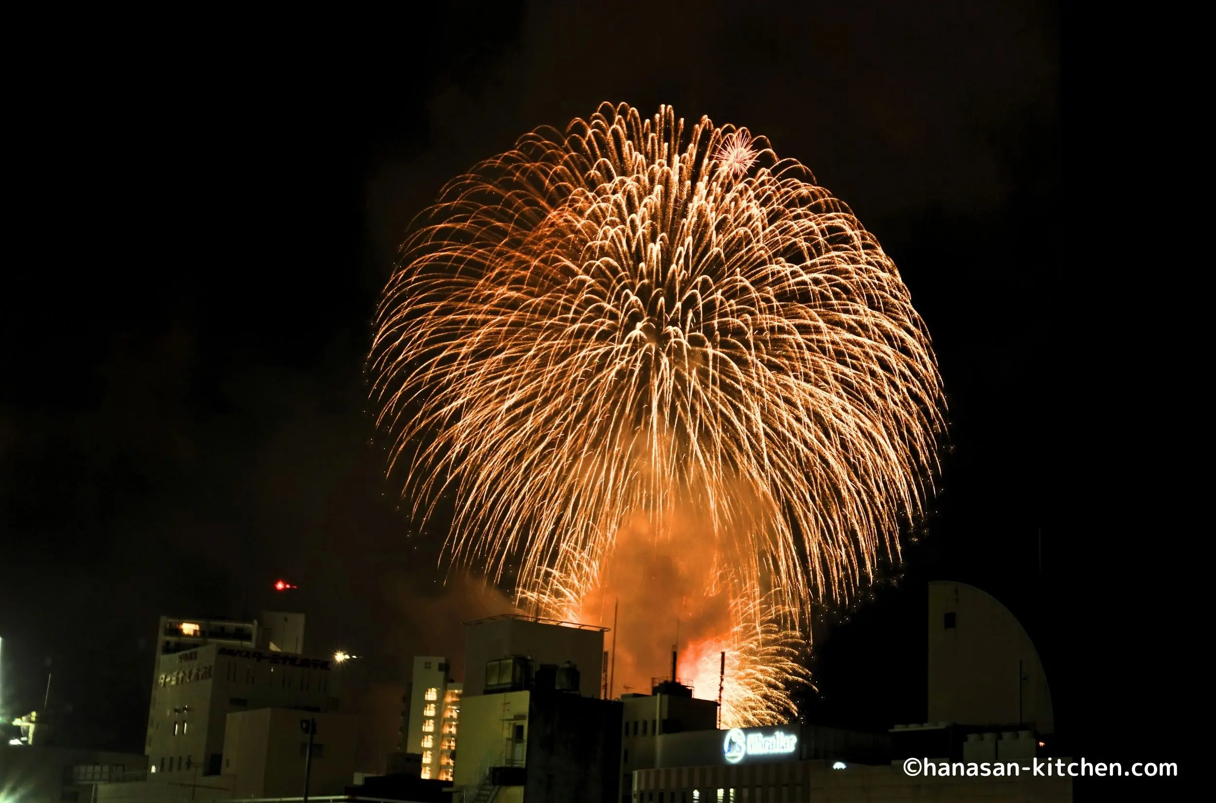 カンデオホテルズ長崎新地中華街から見た花火