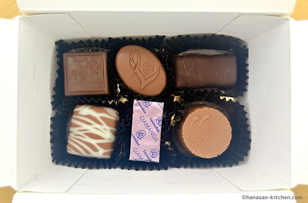 Leonidasのバロタンアソート12個入のチョコレート(下段)