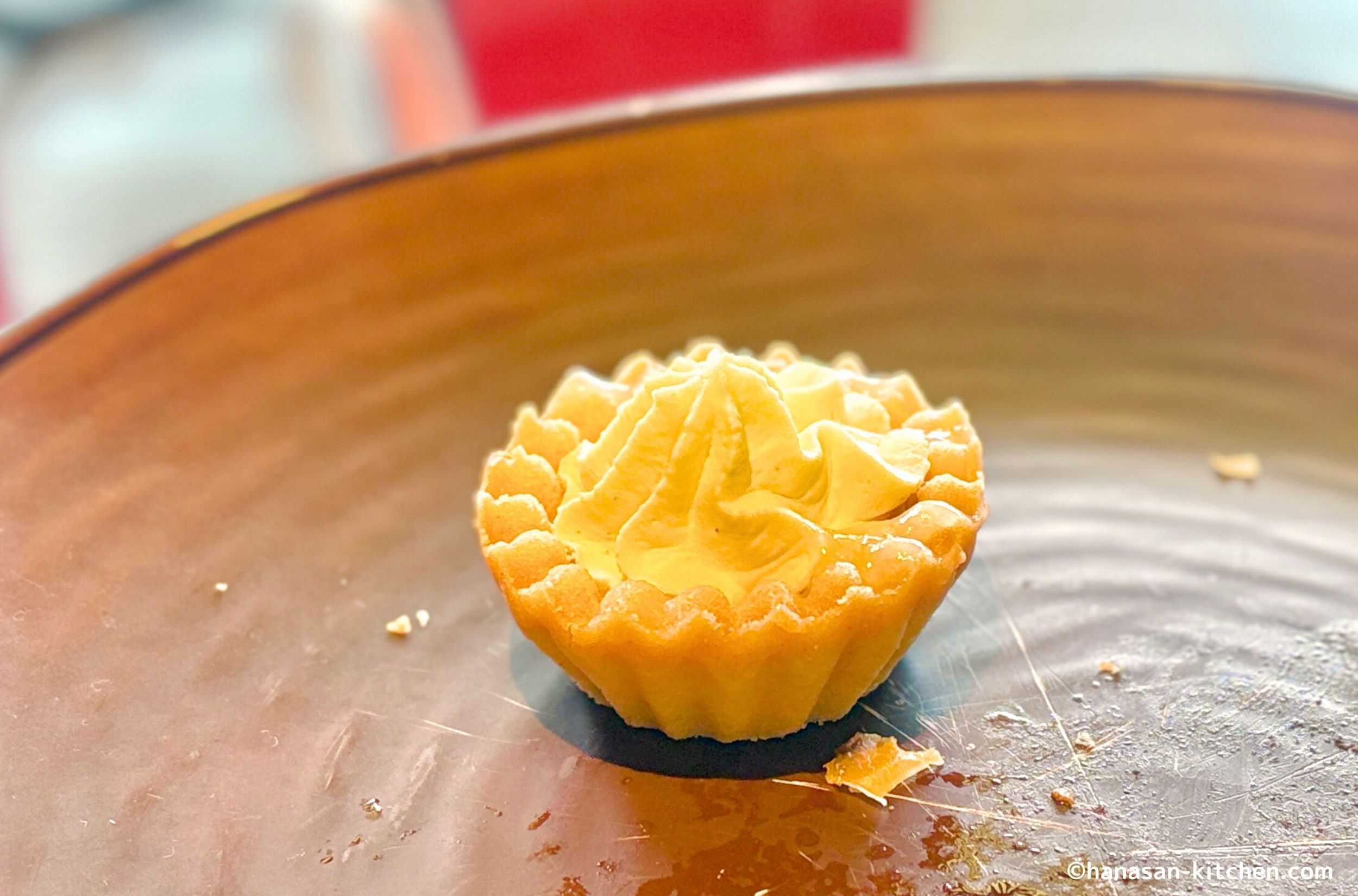 緑茶と白桃のミニタルトパイ
