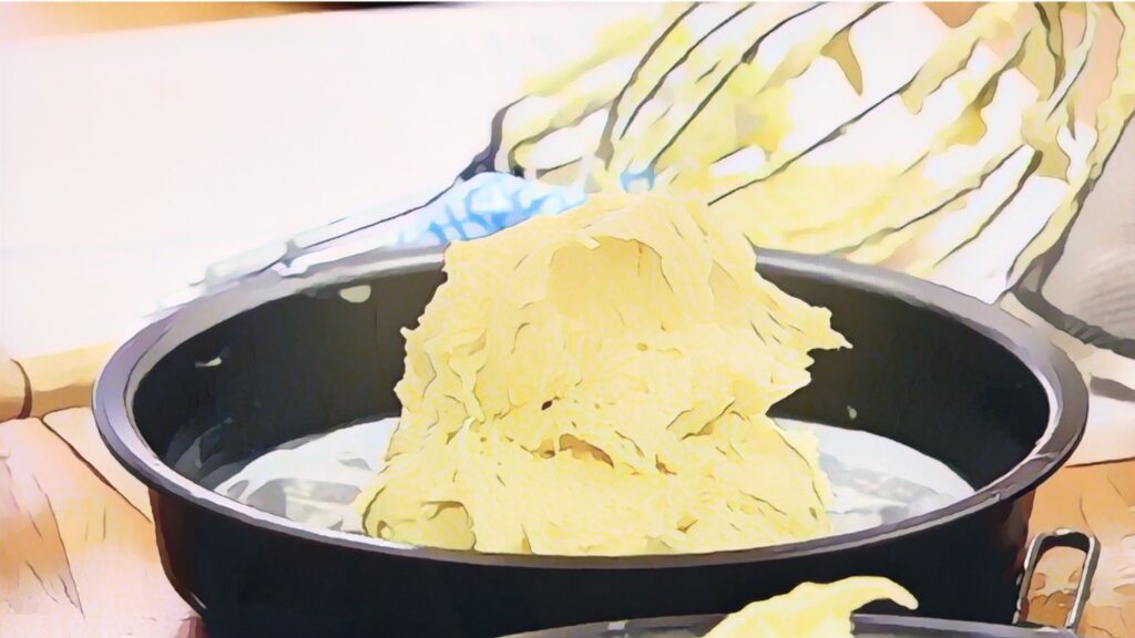ヴィクトリアサンドイッチを作る様子