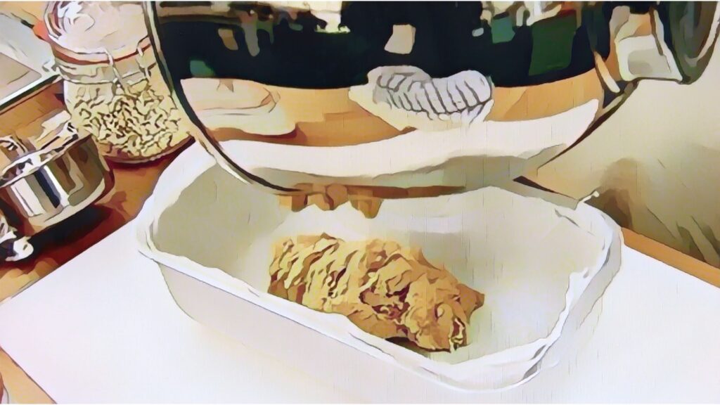 ケーキを作る様子