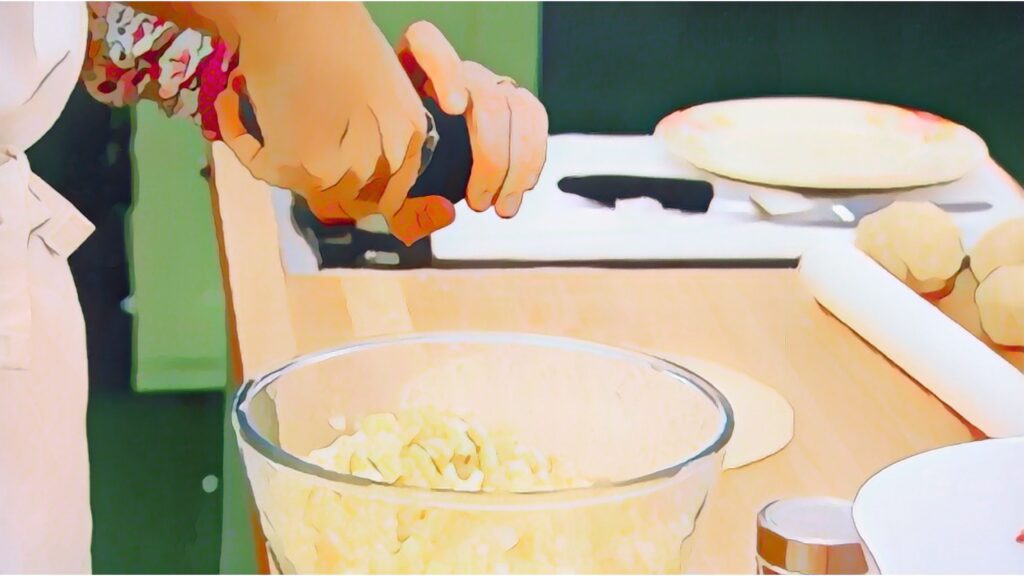 フィリングを作る様子