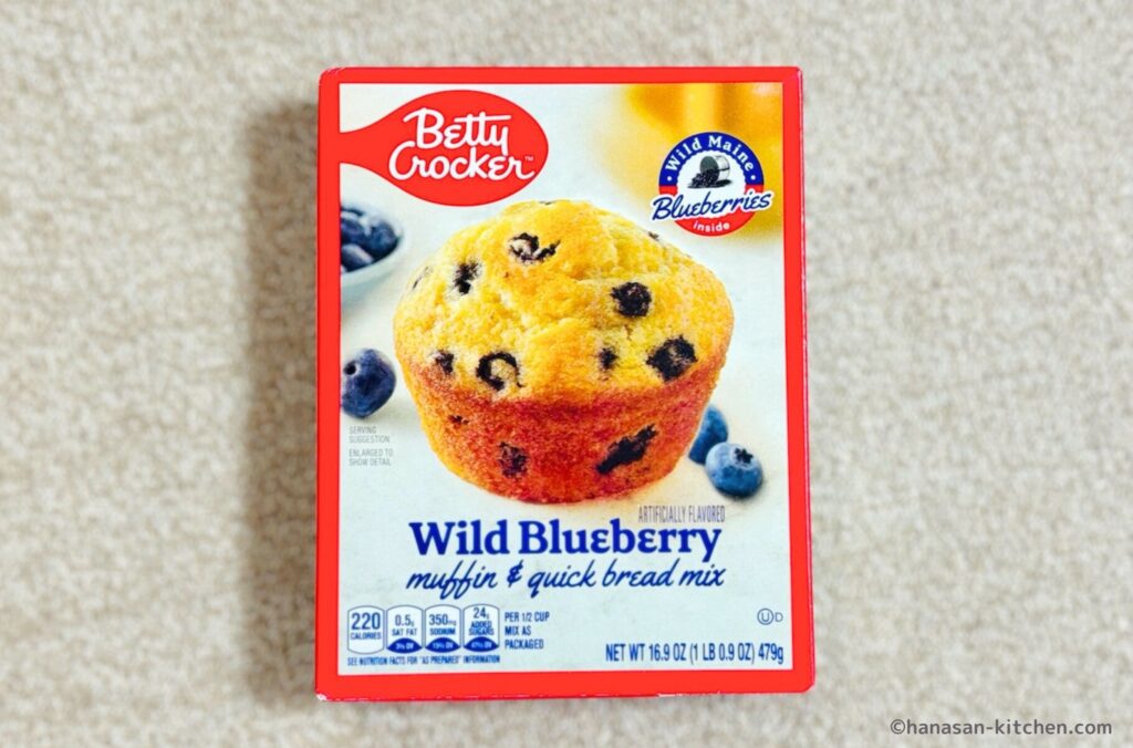 ベティクロッカーのブルーベリーマフィンミックスのパッケージ