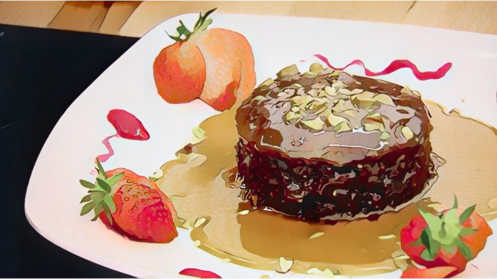 トロピカルフルーツのトフィー・プディング