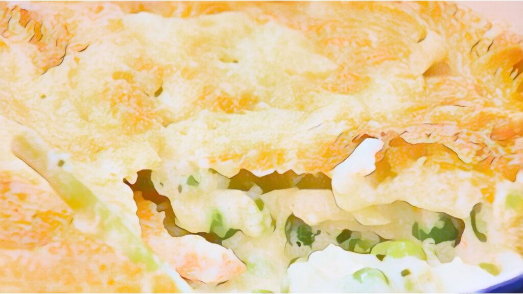 サーモン・タラ・小エビを使った夏のパイ