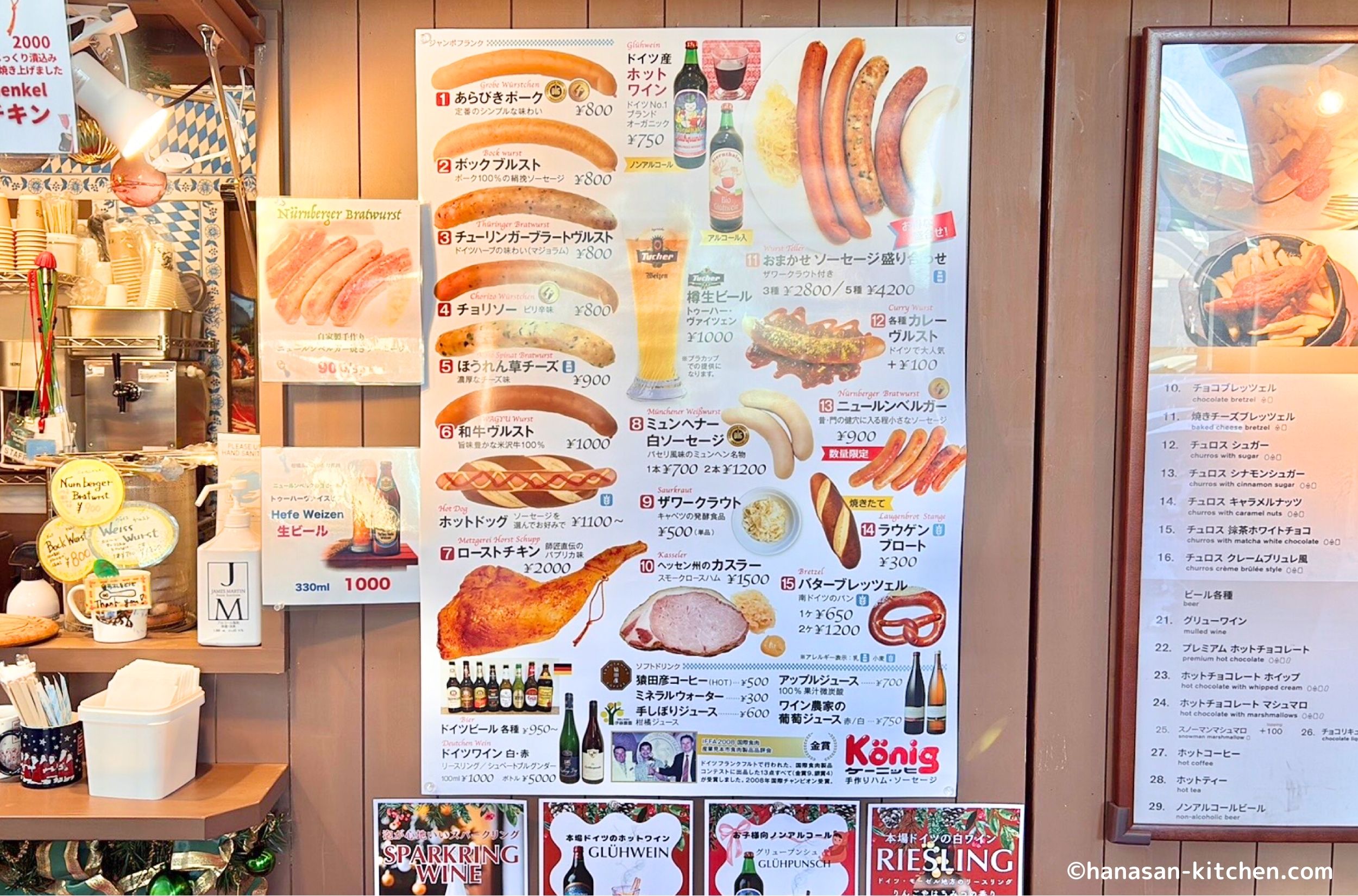 ケーニッヒのメニュー