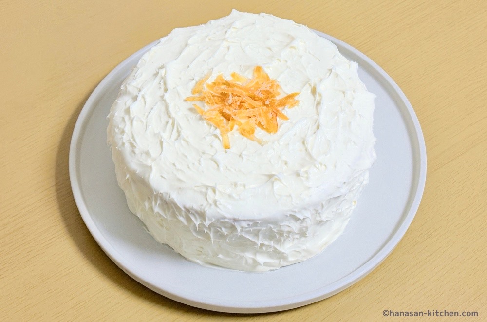完成したケーキ