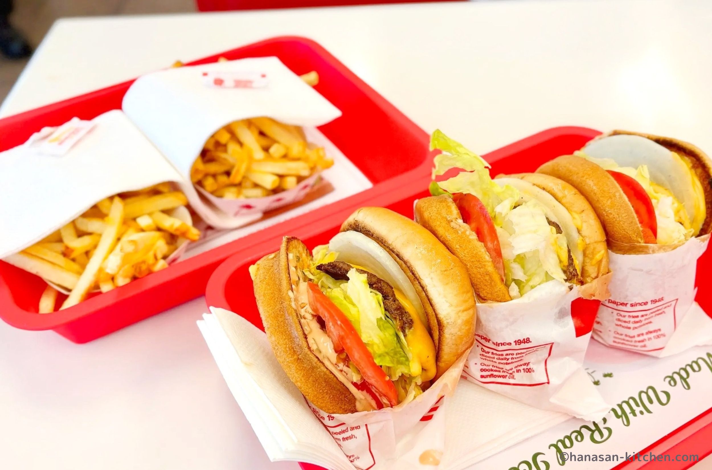 アメリカの人気ハンバーガーチェーン3店を食べてみた！In-N-Out・Five Guys・Wendy’sを実食